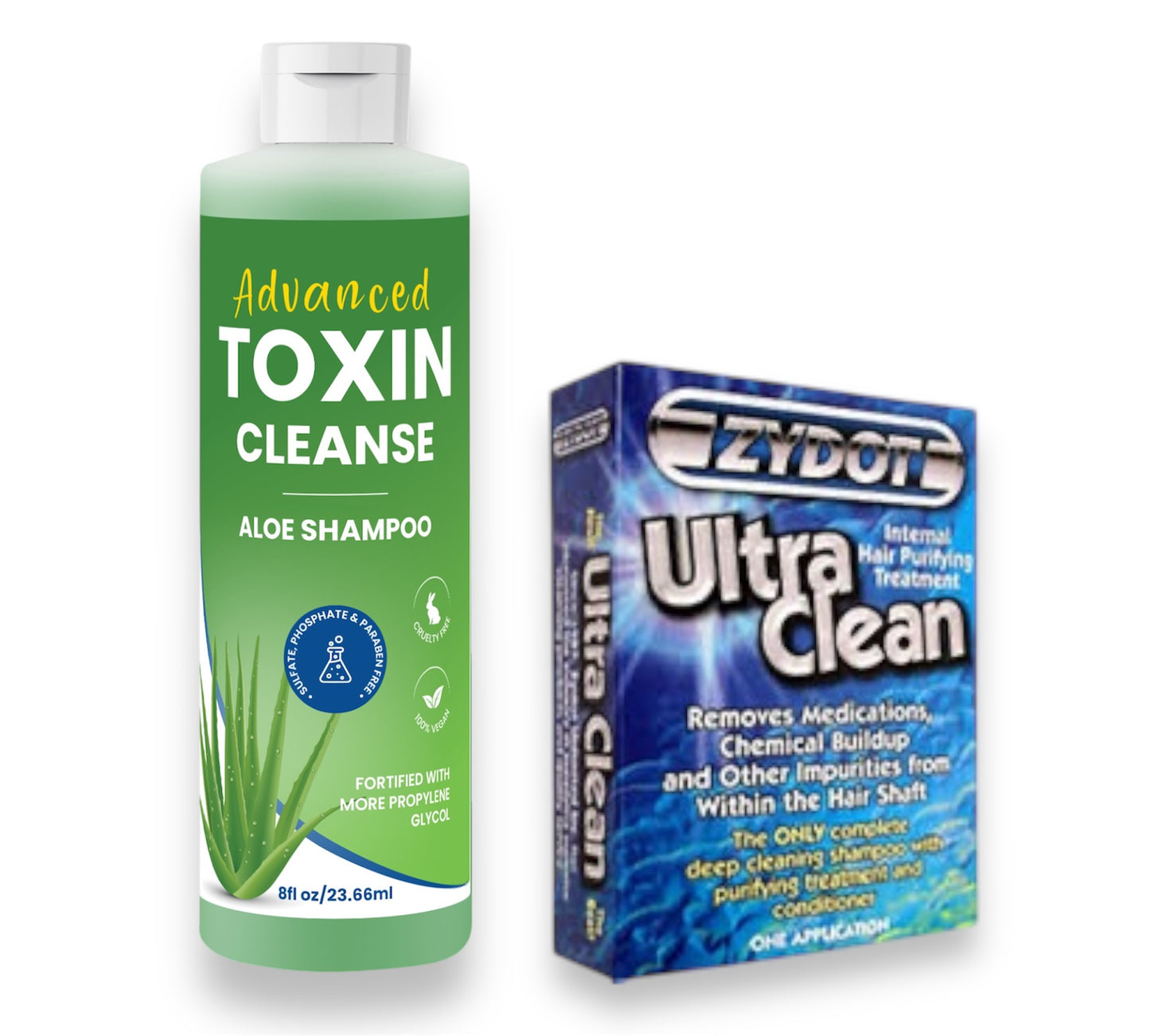 Advanced Toxin Cleanse Shampoo 8oz Bottle + Zydot Ultra Clean