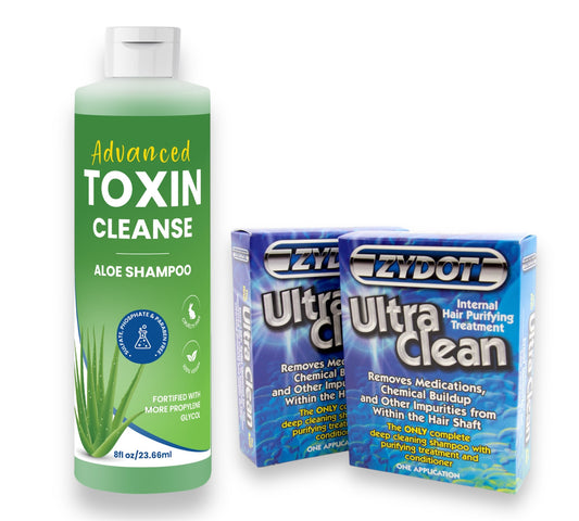 Advanced Toxin Cleanse Shampoo 8oz Bottle + (2) Zydot Ultra Clean