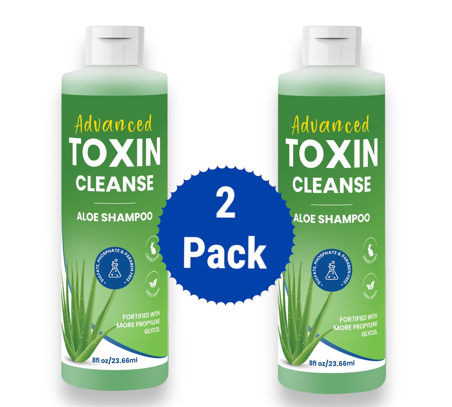 (2) Advanced Toxin Cleanse Shampoo 8oz Bottle